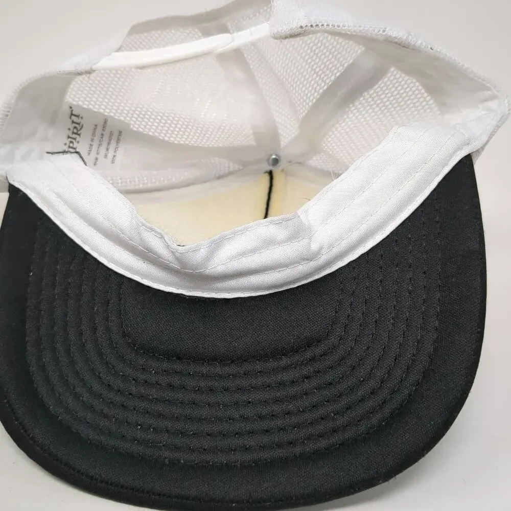 Spirit Trucker Hat Black White One Size Hugh Mungus Deck Builders Mesh Snapback